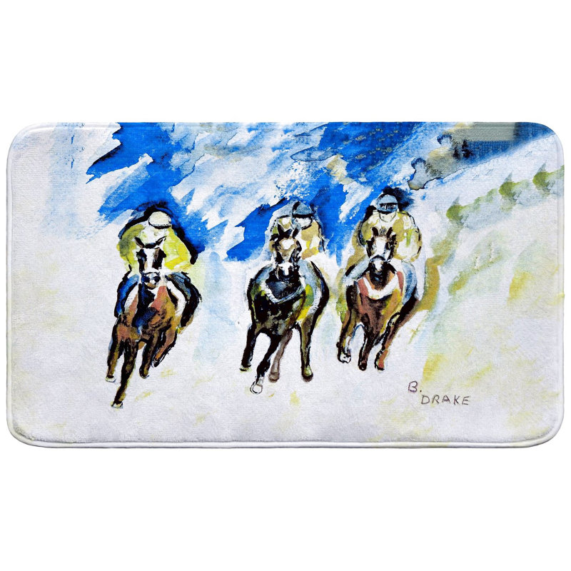 Tapis de bain Three Racing, L 30 po x l 18 po