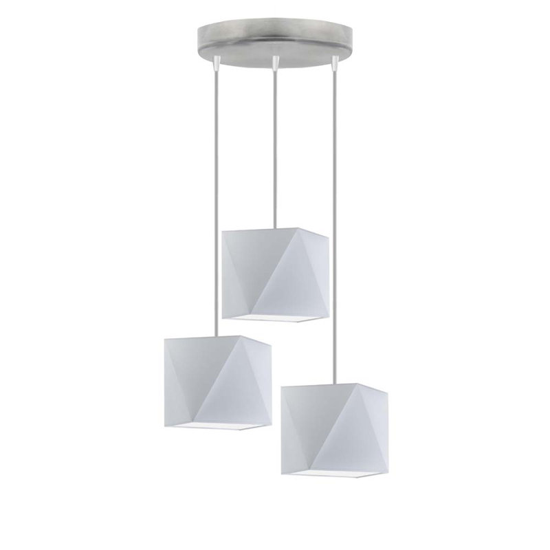 Deneene 3 - Light Cluster Pendant, Light Grey, Nickel