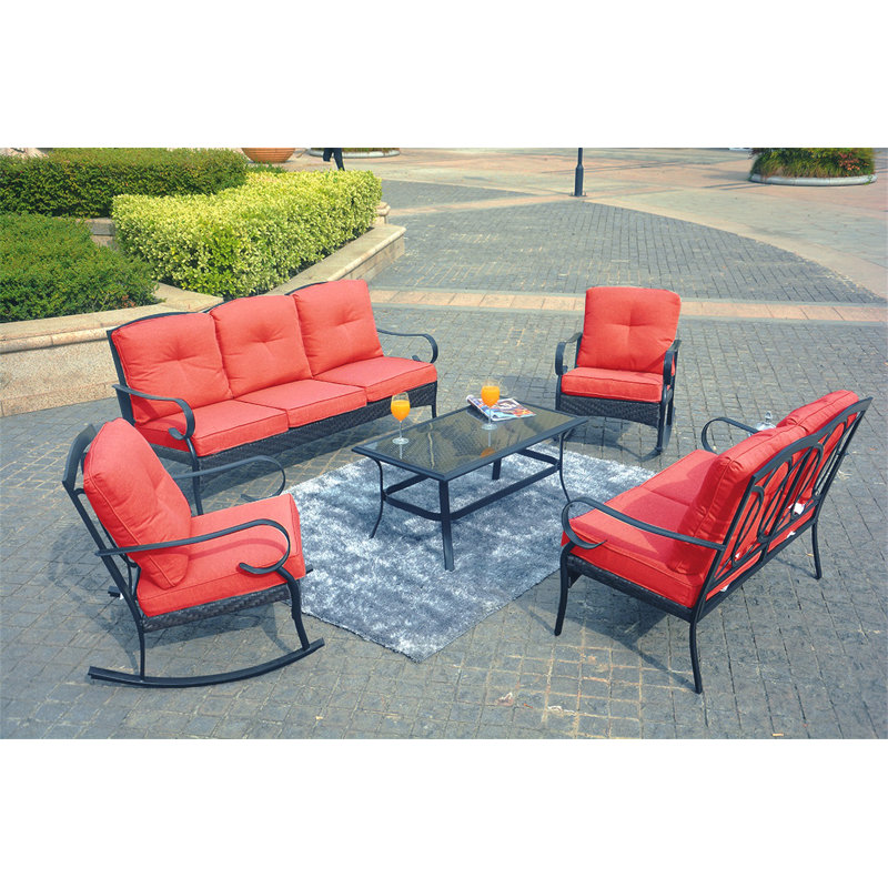 Bacote 7 - Person Patio Dining Set with Rectangular Table