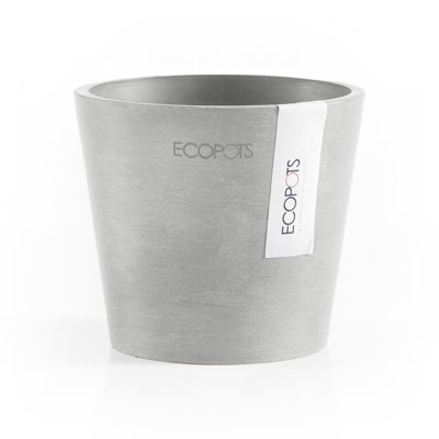 Ecopots Indoor/Outdoor Modern Round Recycled Plastic Planter Flower Pot