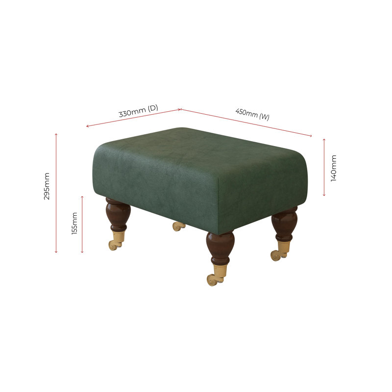 Collado Wood Caster Leg, Mahogany, Style Leather, Nut Brown Brown