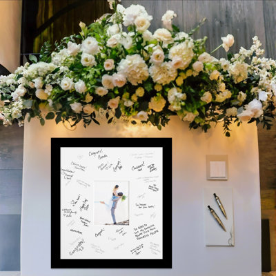 Basic Signature Mat Picture Frame, Photo Frame Wedding Guest Book Alternative, Autograph Picture Mat for Signature Board, Wedding Celebrations Graduations Support Encouragement or Retirement