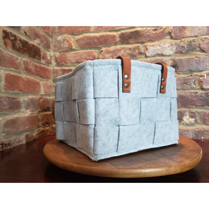 Ensemble 3 pièces de tissu et de cubes de feutre de rangement