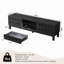 Console multimédia avec 4 tiroirs et gestion des câbles, console de télévision pour téléviseur de 75 po ou moins, centre de divertissement pour le salon et le bureau-129684068