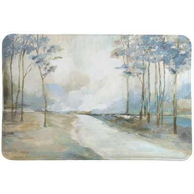 Cumi Blue Path Home Memory Foam Rug By Laural Home