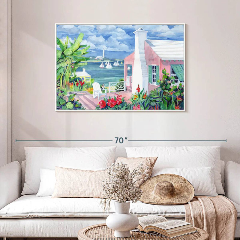 Bermuda Cove, Cadre flottant blanc, 43 po x 29 po