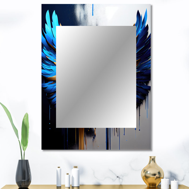 «Blue Wings», art mural en métal imprimé, 40 po x 30 po