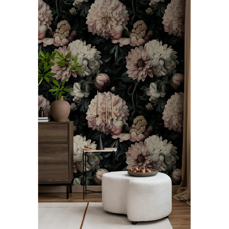Papier peint floral botanique foncé Gurkirat