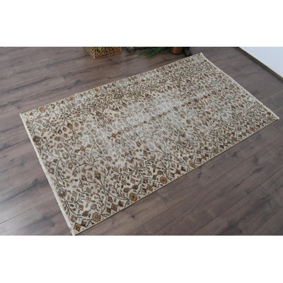 Vintage Wool Patchwork Accent Rug, 39.4x72.8 Inch Brown Rug