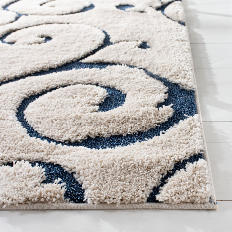 Rodrigue Damask Hand Woven Area Rug, Square 122cm