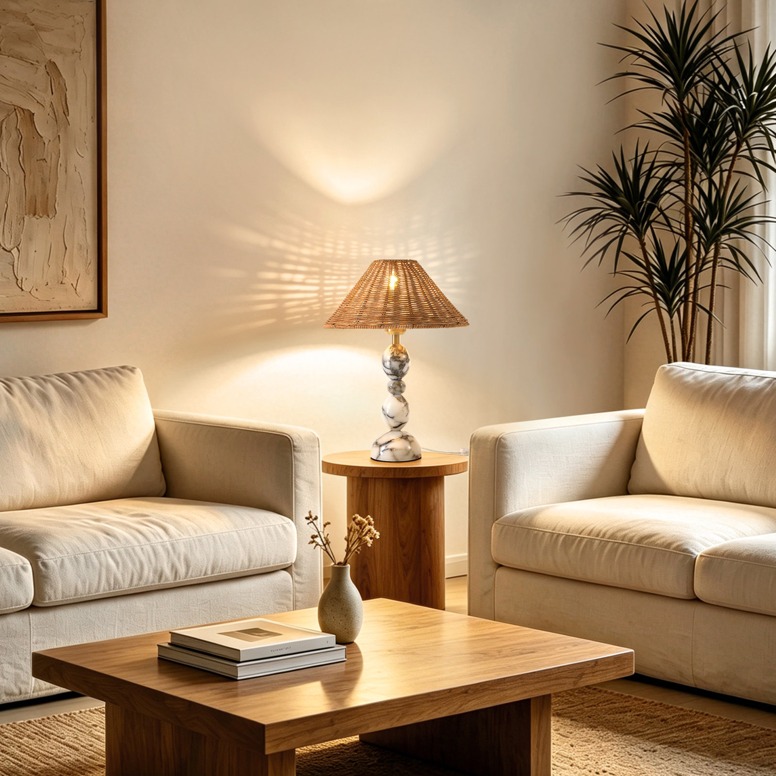 Genuine Marble Table Lamp