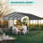 Metal Carport With Enhanced Base And Galvanized Steel Roof, Heavy Duty Outdoor Garage Car Shelter For Car, Boats And Truck-124386574