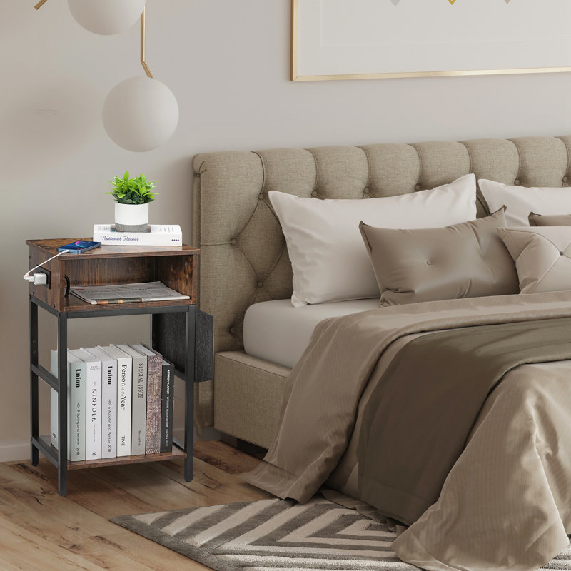 End Table and Built-In Outlets