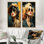 Popart Gaga en portrait doré - ensemble de salon abstrait Popart Wall Art