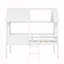 Lit mezzanine simple en bois avec deux fenêtres latérales-824115822