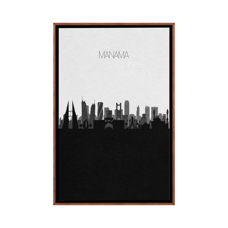 Manama, Bahrain City Skyline by Ayse Deniz Akerman - Print on Canvas