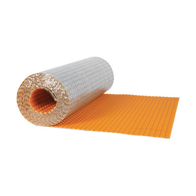 Schluter DITRA-HEAT-DUO-PS Peel & Stick Uncoupling Membrane Roll – 108 sq ft, Sound Control & Thermal Break, 3 ft 3 in x 33 ft (DHDPS810M)