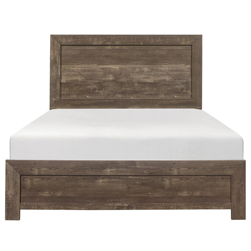 Claudette Low Profile Standard Full Bed, Full, Brown