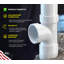 3 po. Tuyau d'évacuation des eaux usées en PVC, drain en PVC, Tee Street, S x H x H