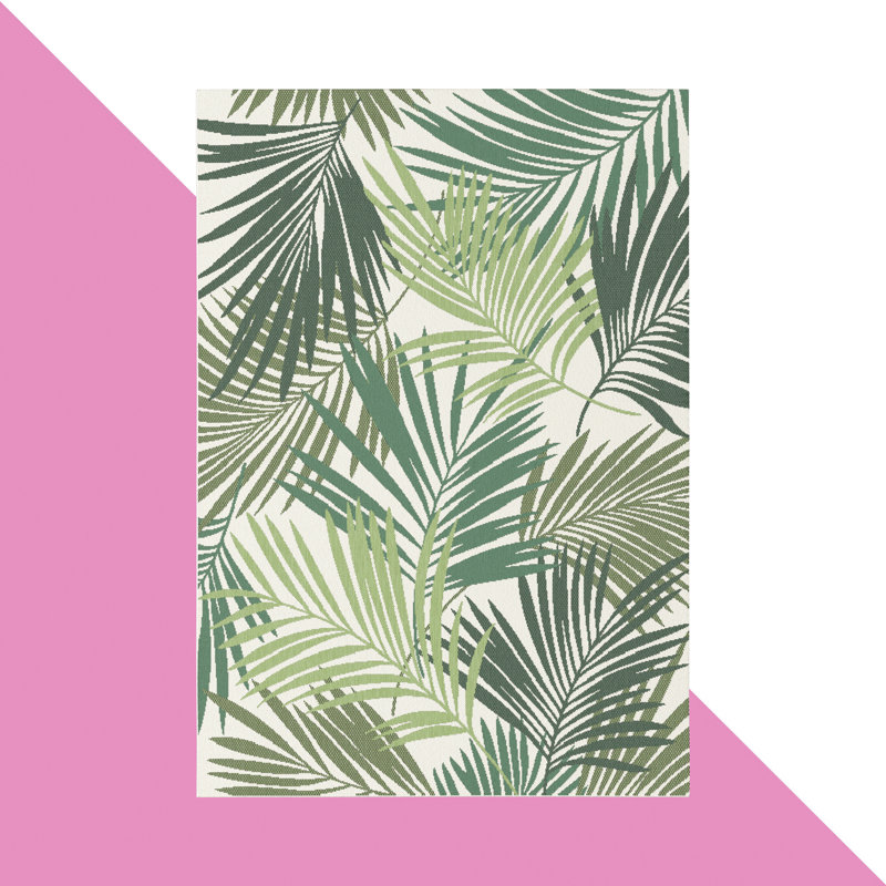 Annex Floral Indoor / Outdoor Area Rug, Rectangle 80 x 150cm