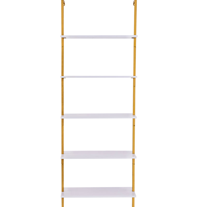 Étagère à tuyaux carrée à 5 niveaux or blanc qui est facile à installer industrielle pour organiser intelligemment vos biens