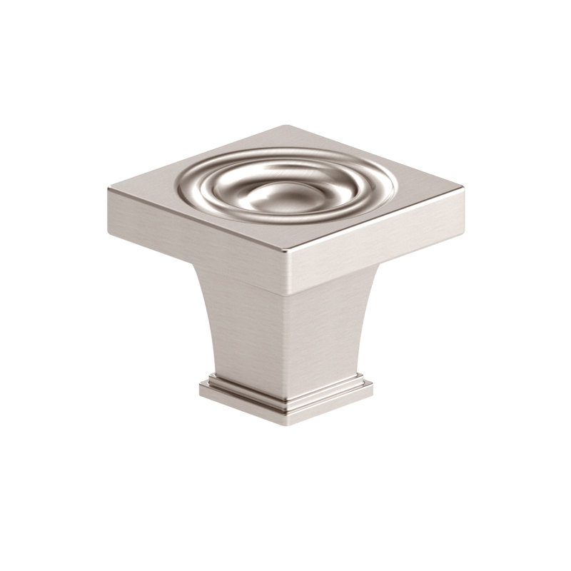 Bouton carré, Nickel brossé