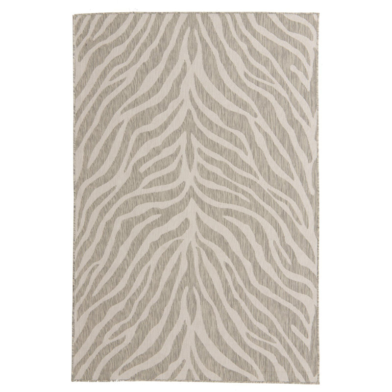 Outdoor Joyous Area Rug Stone Color, Rectangle 5'3" x 7'10"