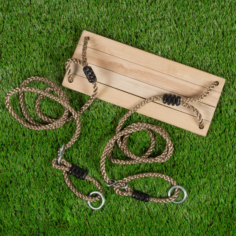 Hey! Play! Wood Belt Swing with Chains