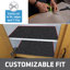Doublure de tablette et de tiroir de qualité supérieure, tissu rembourré épais, absorbant, imperméable, antidérapant, non adhésif, doublures pour armoires de cuisine, armoires (gris anthracite) (11 po x 50 po) (fabrication américaine)-101170185-91567140