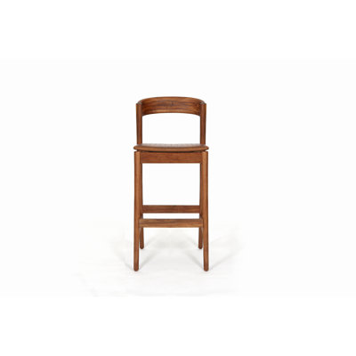 Pirwi Upholstered Stool with Solid Wood Frame
