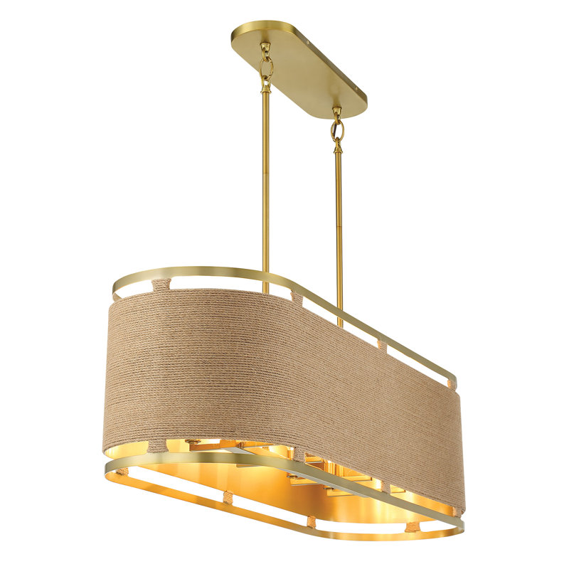 Windward Passage 8 - Light Kitchen Island Pendant, Soft Brass