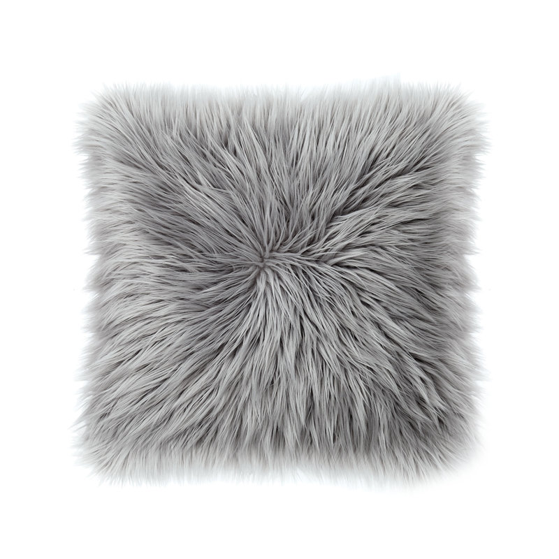 Juicy Couture Sheepskin Pillows, Gray