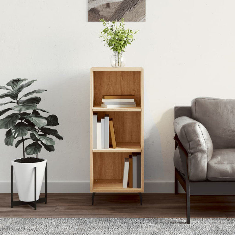Maizler 90cm H x 34.5cm W Standard Bookcase, Sonoma Oak