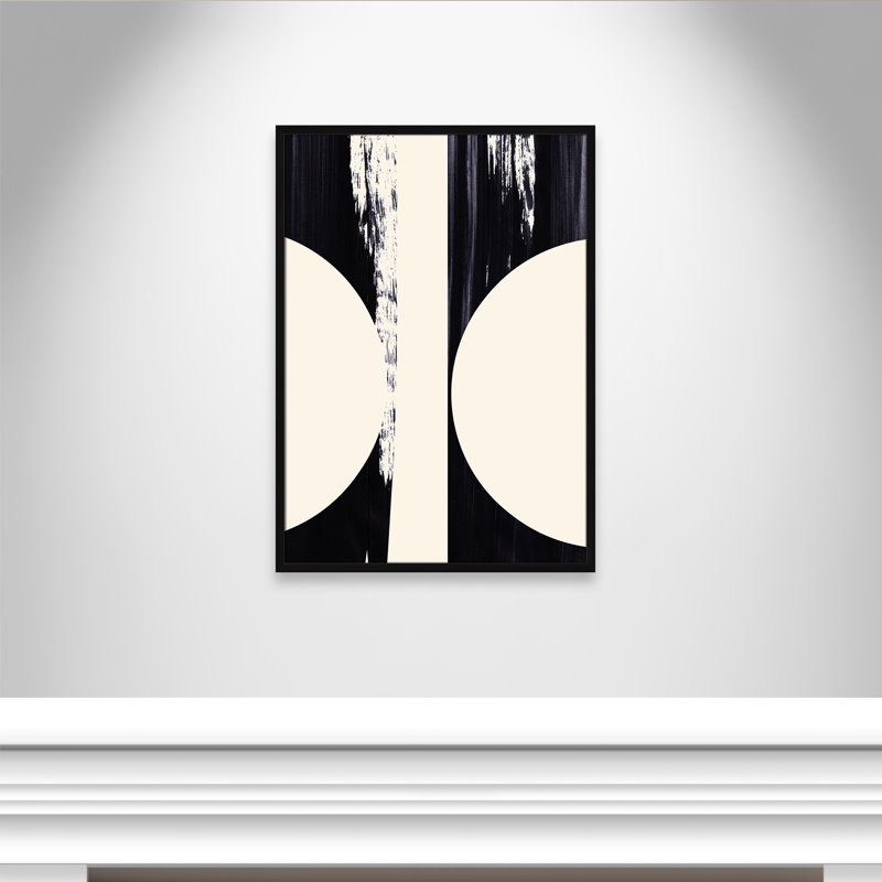 Sablier par Aoibhne Hogan - Reproduction d'art sur papier encadrée, H 35,5 po x l 25,5 x P 0,75 po, Papier noir satiné