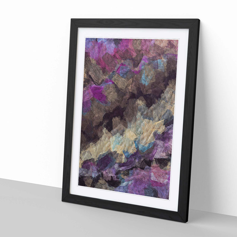 New Day in Abstract - Framed Print, 87cm H x 62cm W x 2cm D, Black Framed