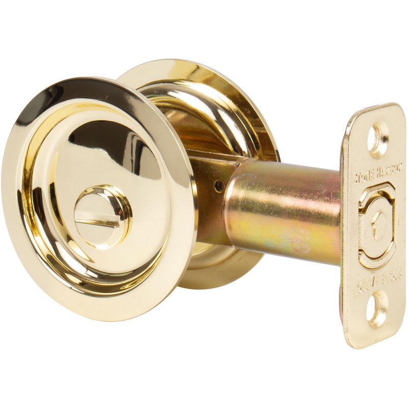 Verrou rond pour porte de poche, Laiton