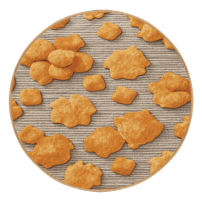 Washable Cheese puffs Desserts Area Rug