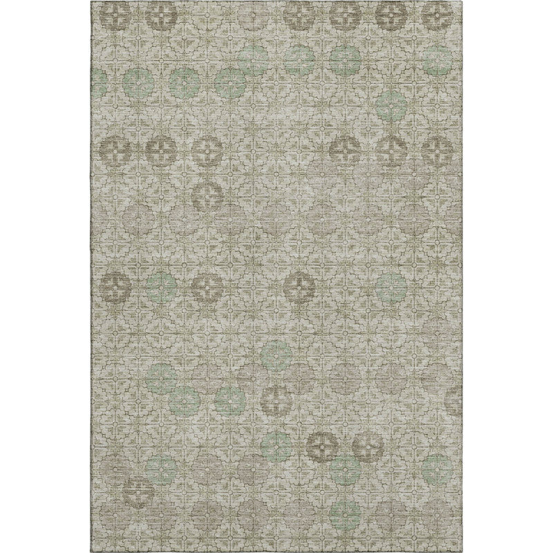 Premium Machine Washable Xamiera AMF1855 Geometric Rug, Rectangle 8' x 10'