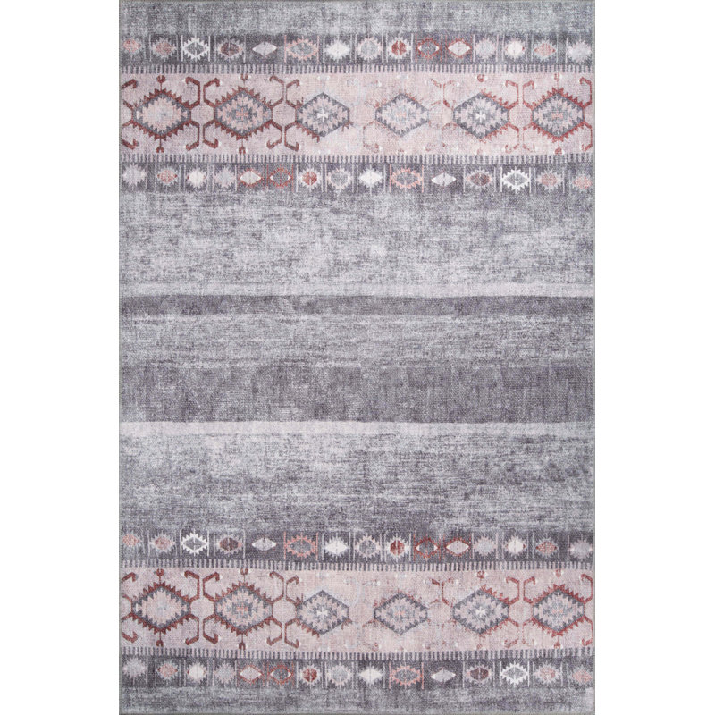 Tapis décoratif gris Soul Soul, Carré 6 pi 11 po