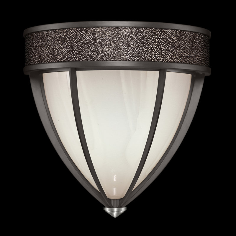 Mirage 1 - Light Flush Mounted Sconce, Nickel/Midnight Steel, Pebble