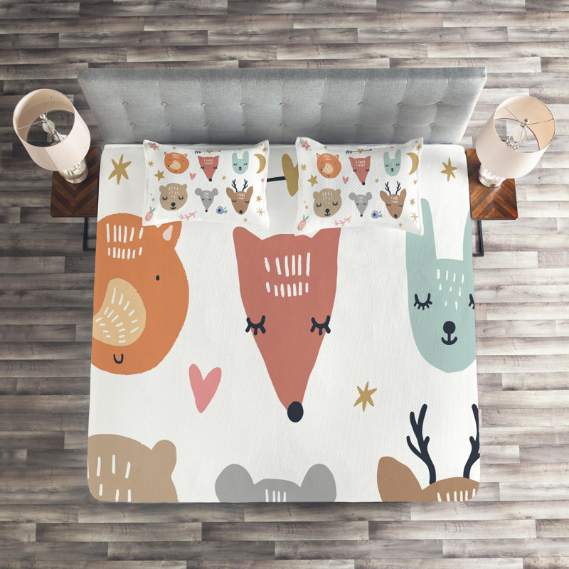 Polyester Coverlet, King Bedspread + 2 Shams