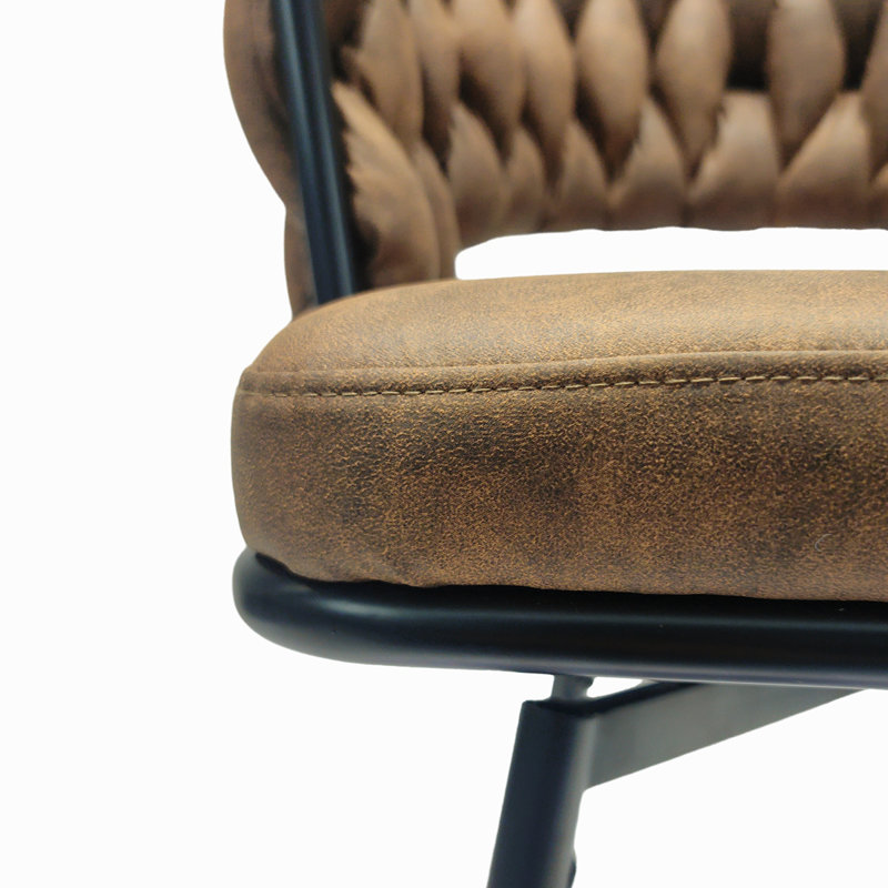 Tabouret de comptoir Aaronda, Siège bleu / cadre doré, Petit tabouret (siège d'une hauteur de 18,7 po), 2