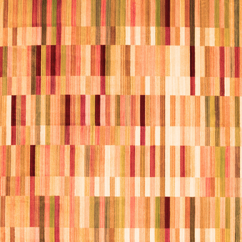 Tapis contemporains orange 539, Carré 3 pi