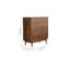 Armoire décorative moderne en bois massif noyer noir pour chambre à coucher