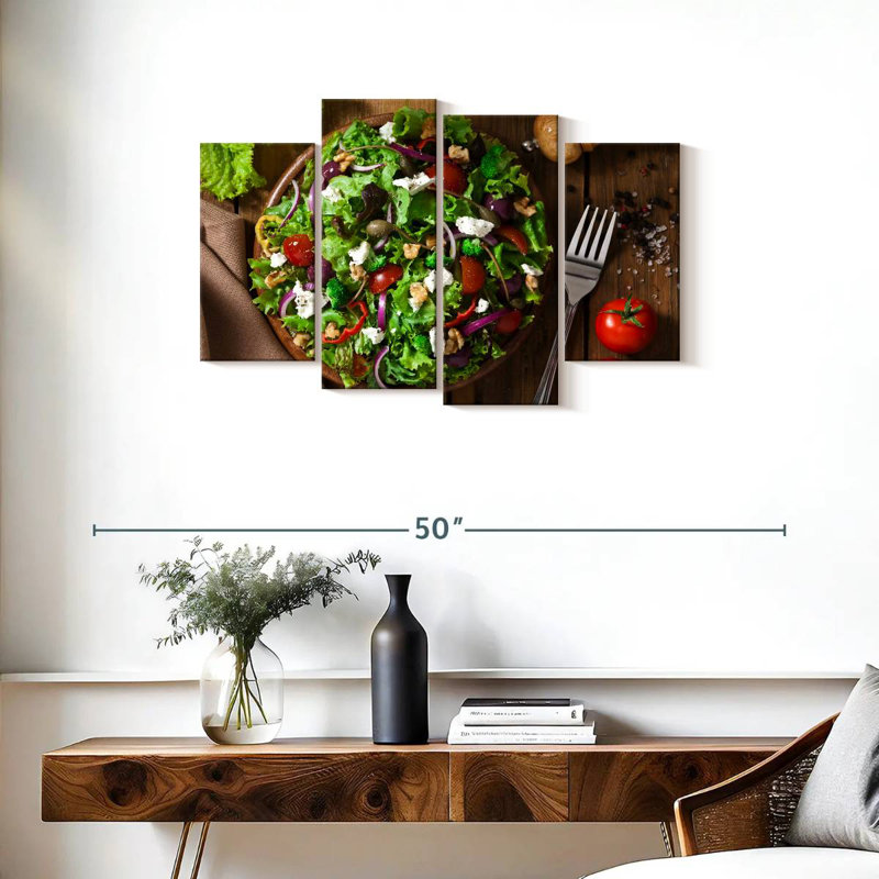 Laitue Yarlin et salade de radicchio, H 22 po x l 36 po