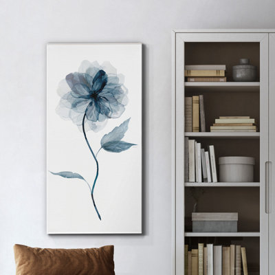 Indigo Floral I - reproduction d'art sur toile tendue