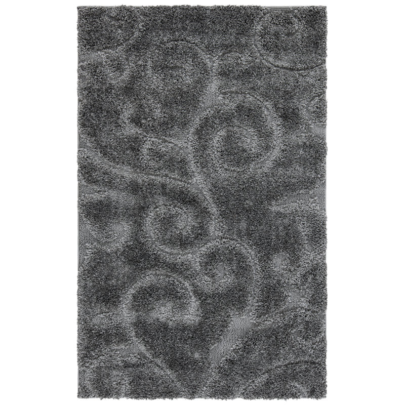 Tapis gris Chaffin, Rectangle 2 pi 3 po x 5 pi, Gris foncé