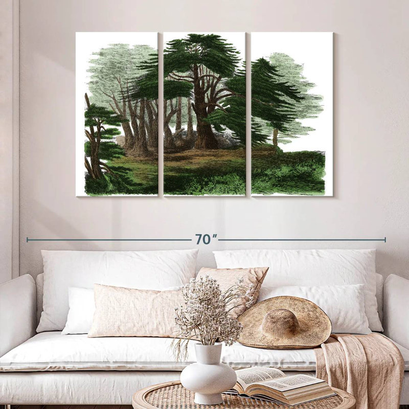 Lebanese Cedar Trees, 32" H x 50" W