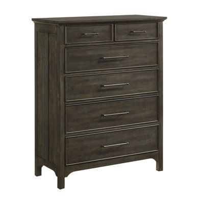 Andrey 6-Drawer Chest, Brushed Charcoal