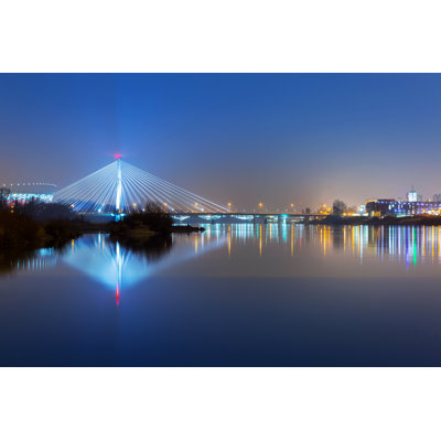 Wubin Vistula River, Warsaw - Wrapped Canvas Print